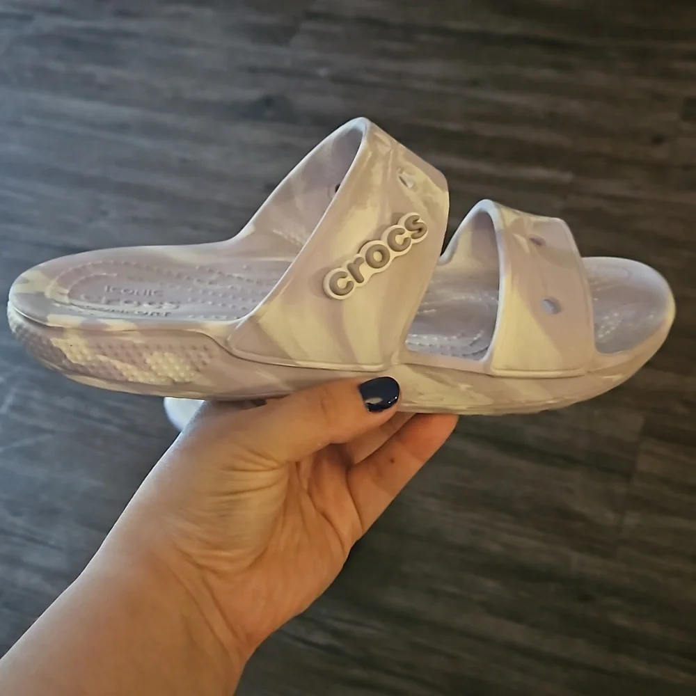 Crocs Unisex-Adult Classic Two-Strap Slide Sandals - Picture 2 of 5